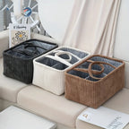 Storage Basket Multi-Compartment Polyester Carrying Handles