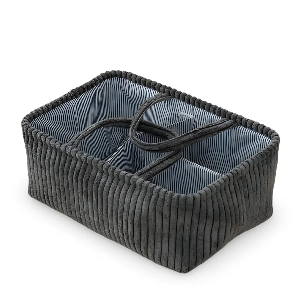 Storage Basket Multi-Compartment Polyester Carrying Handles