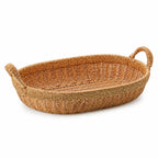 Storage Basket Rectangular Handwoven Natural Fibers