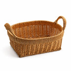 Storage Basket Rectangular Handwoven Natural Fibers