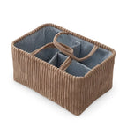 Storage Basket Striped Polyester Multi-Compartment