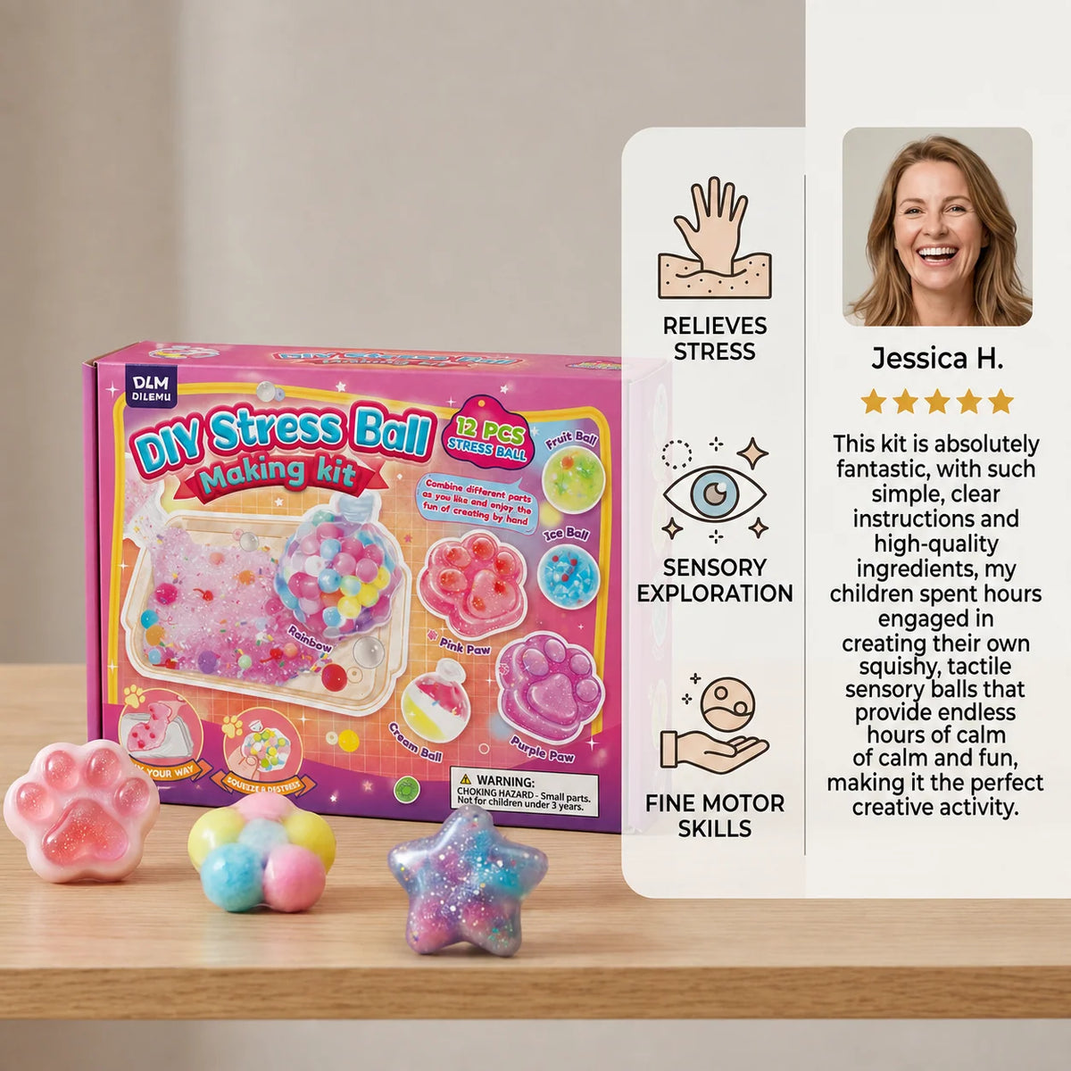 Stress Ball Making Kit DIY Sensory Craft for Kids