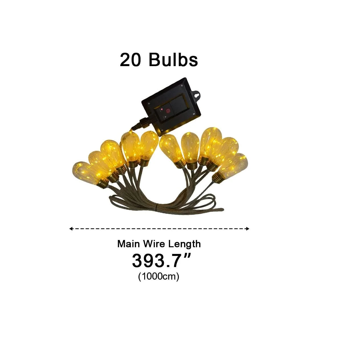String Lights Clear Bulbs Warm LED Lighting