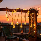 String Lights Clear Bulbs Warm LED Lighting
