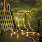 String Lights Hemp Rope Warm LED Solar & Battery