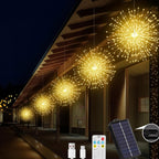 String Lights Solar Firework Effect Remote & Timer
