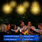 String Lights Solar Firework Effect Remote & Timer