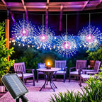 String Lights Solar Firework Effect Remote & Timer