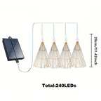 String Lights Solar Firework Effect Remote & Timer