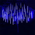 String Lights Solar Meteor Shower Adjustable Brightness
