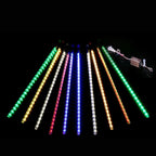 String Lights Solar Meteor Shower Adjustable Brightness