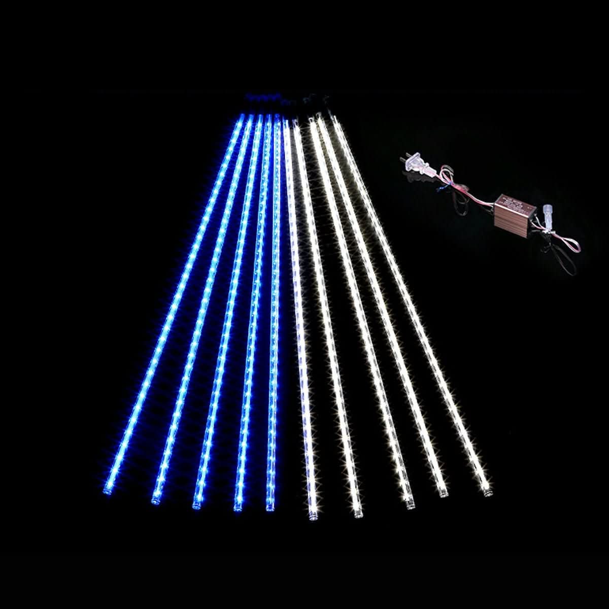 String Lights Solar Meteor Shower Adjustable Brightness