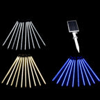 String Lights Solar Meteor Shower Adjustable Brightness