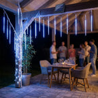 String Lights Solar Meteor Shower Adjustable Brightness