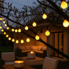 String Lights Solar Powered Auto Dusk Sensor IP65 Weatherproof