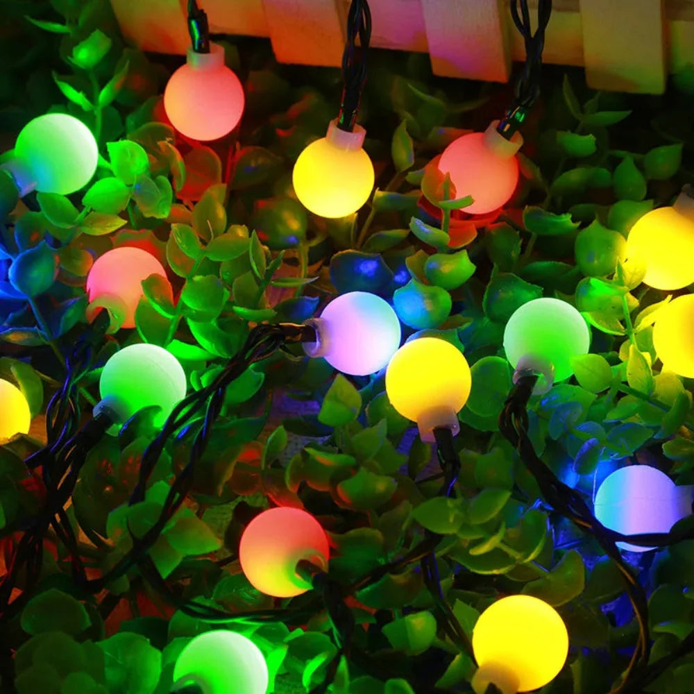 String Lights Solar Powered Auto Dusk Sensor IP65 Weatherproof