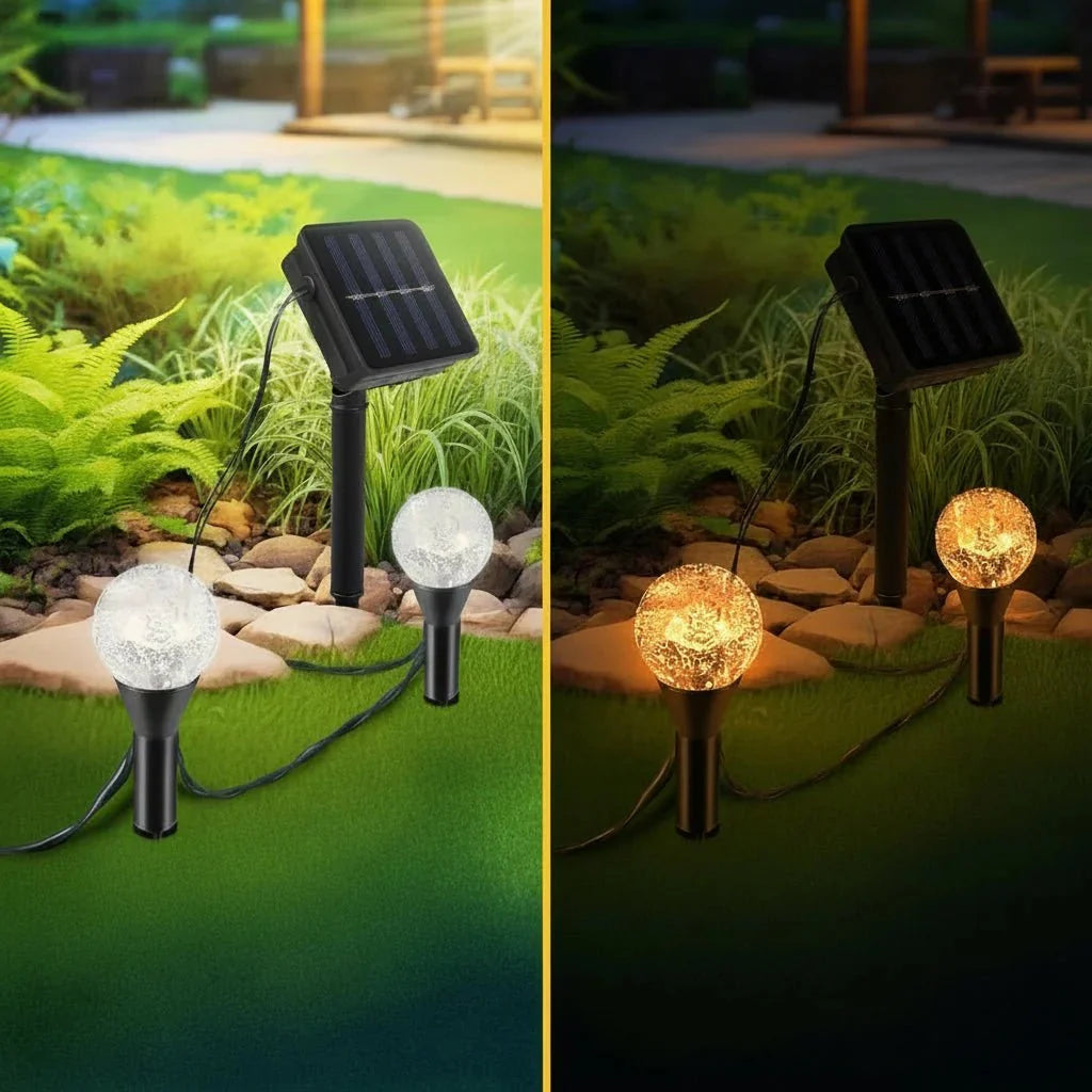 String Lights Solar-Powered Warm White 20 LEDs