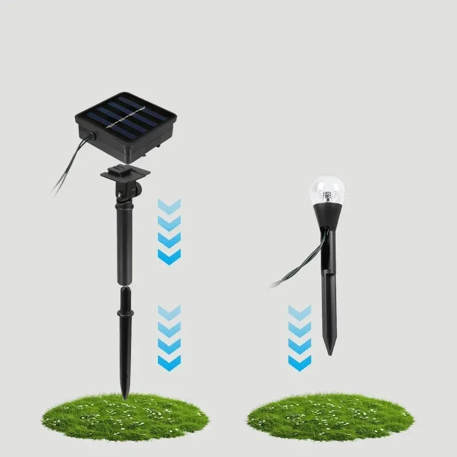 String Lights Solar-Powered Warm White 20 LEDs