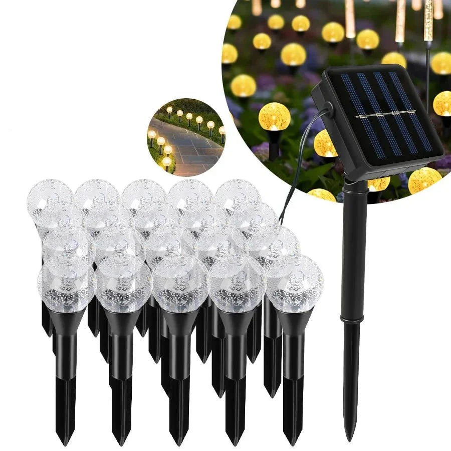 String Lights Solar-Powered Warm White 20 LEDs