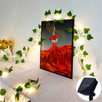 String Lights Solar Powered Warm White Floral & Leaf