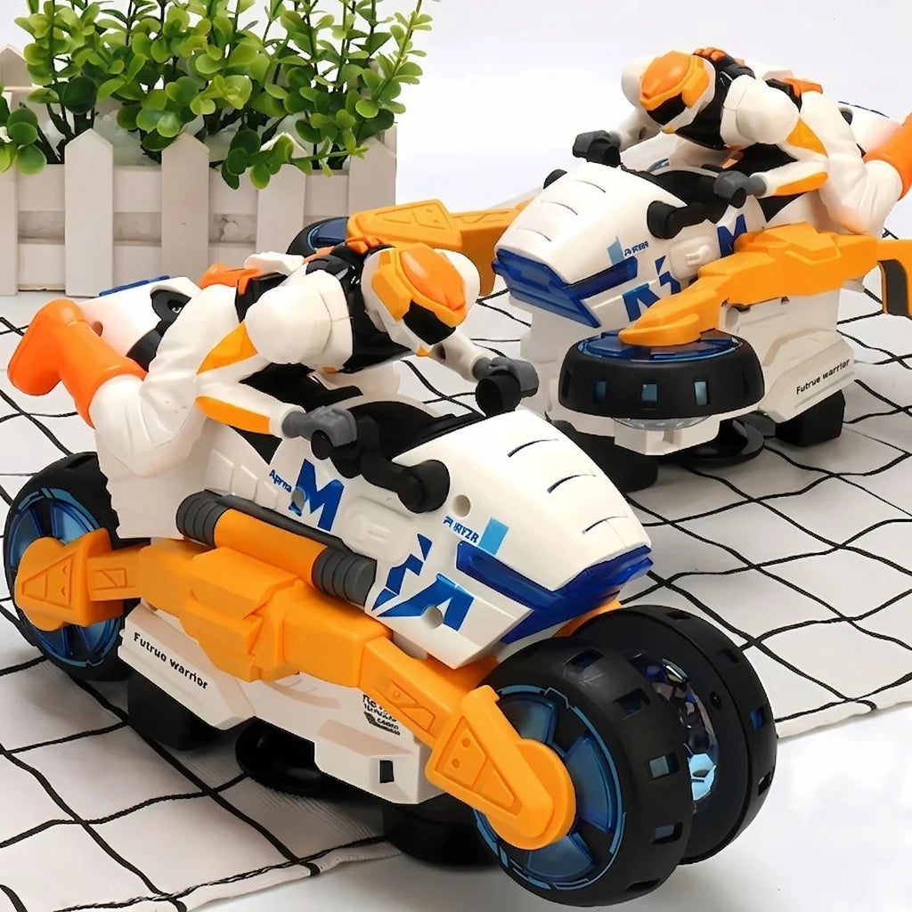 Stunt Bike Toy 2-in-1 Transforming Action Figure