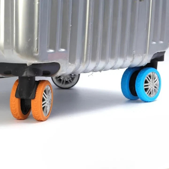 Suitcase Wheel Covers Silicone Noise-Reducing Set of 8