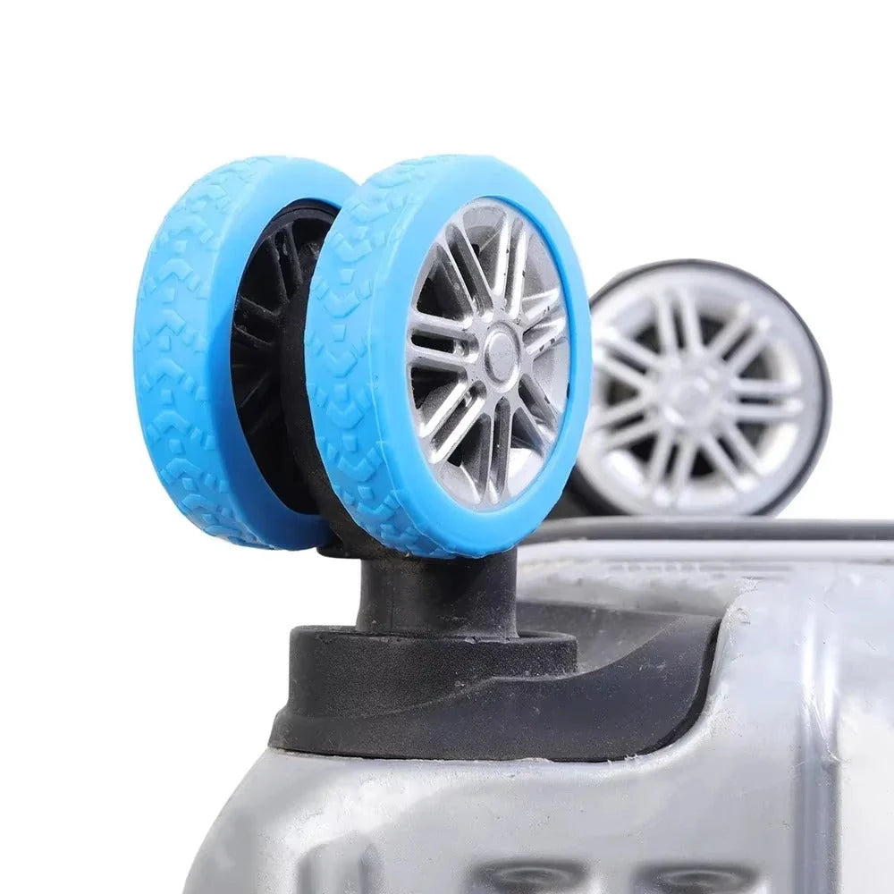 Suitcase Wheel Covers Silicone Noise-Reducing Set of 8