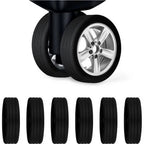 Suitcase Wheel Covers Silicone Noise-Reducing Set of 8