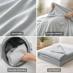 Summer Blanket Breathable Cooling Polyester Machine Washable
