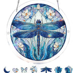 Sun Catcher Round Shatterproof Acrylic & Metal Chain