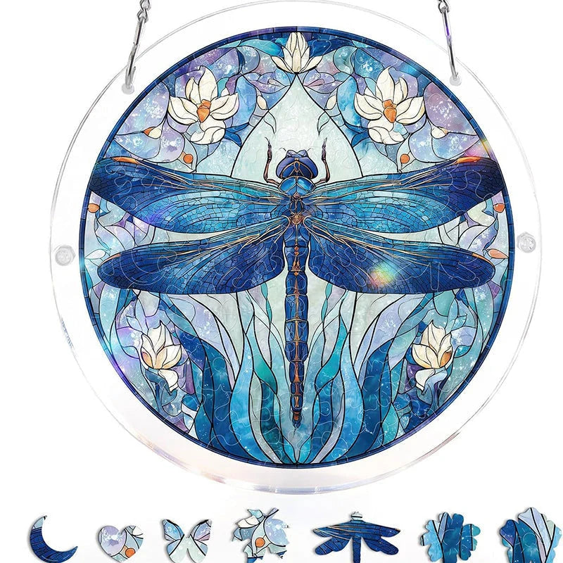 Sun Catcher Round Shatterproof Acrylic & Metal Chain