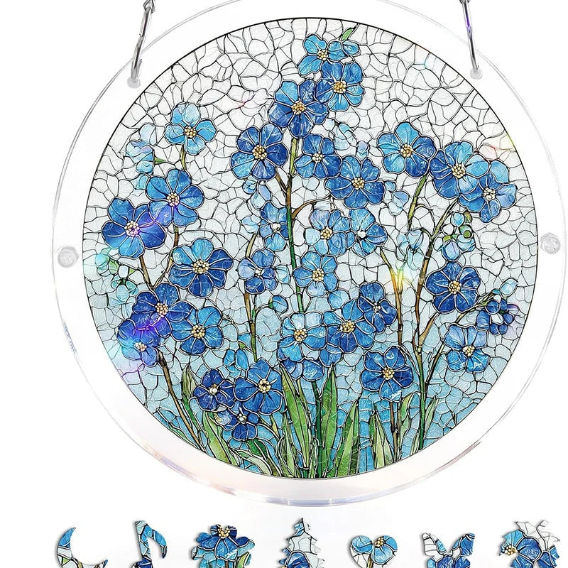Sun Catcher Round Shatterproof Acrylic & Metal Chain