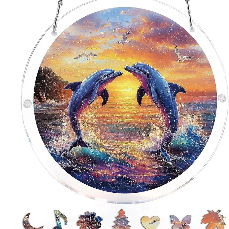 Sun Catcher Round Shatterproof Acrylic & Metal Chain