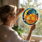 Sun Catcher Round Shatterproof Acrylic & Metal Chain