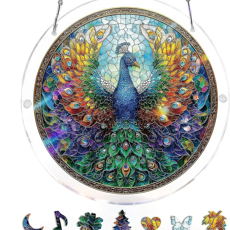 Sun Catcher Round Shatterproof Acrylic & Metal Chain