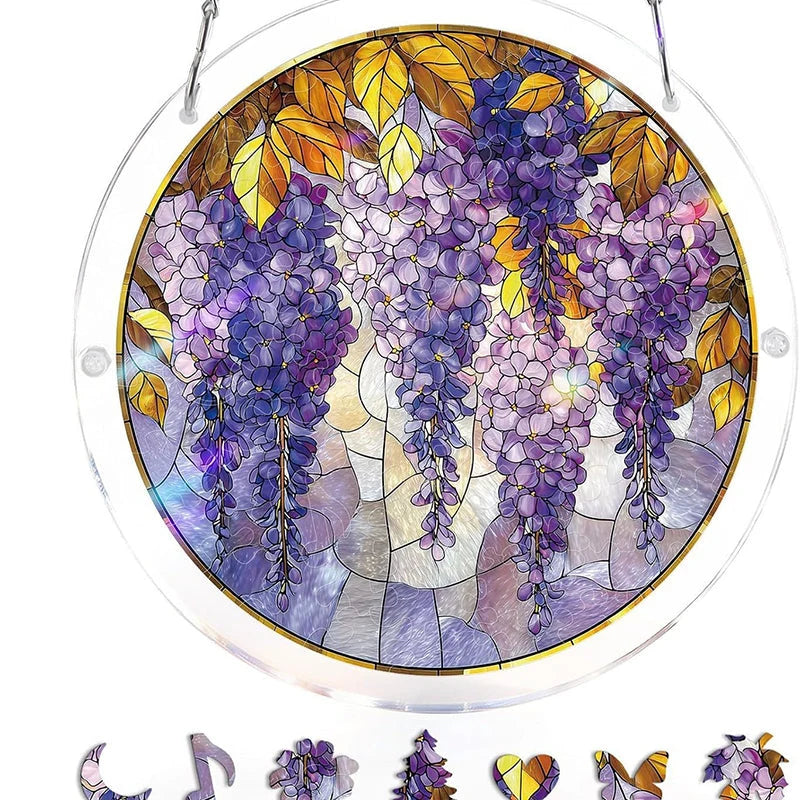 Sun Catcher Round Shatterproof Acrylic & Metal Chain