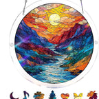 Sun Catcher Round Shatterproof Acrylic & Metal Chain