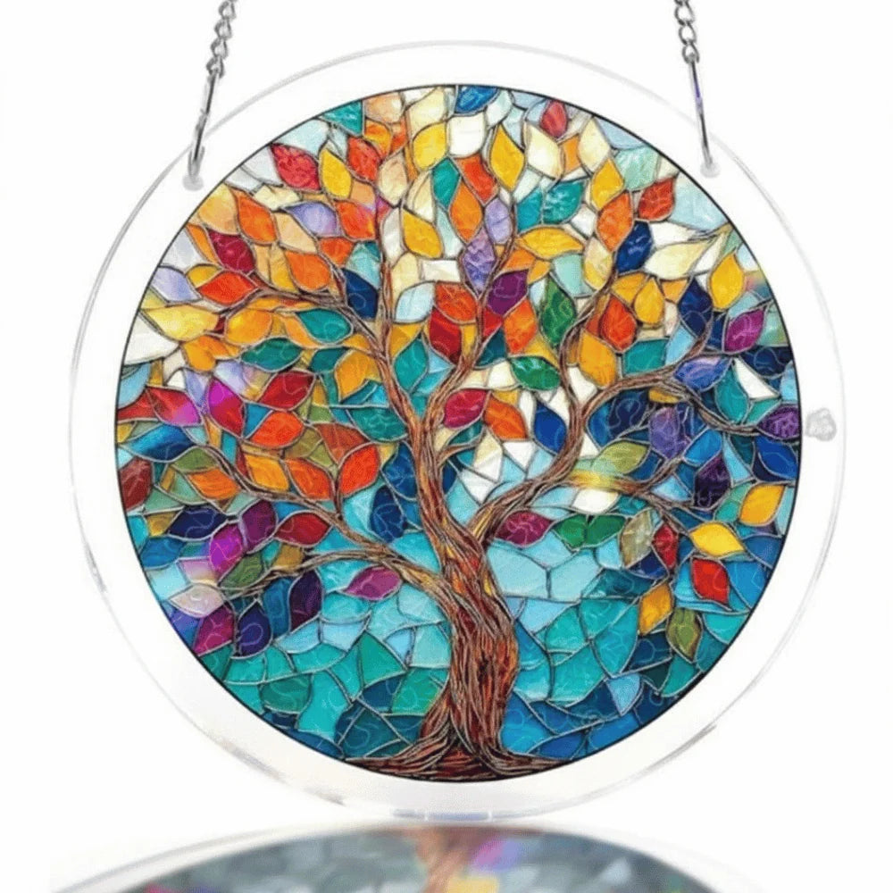 Sun Catcher Round Shatterproof Acrylic & Metal Chain