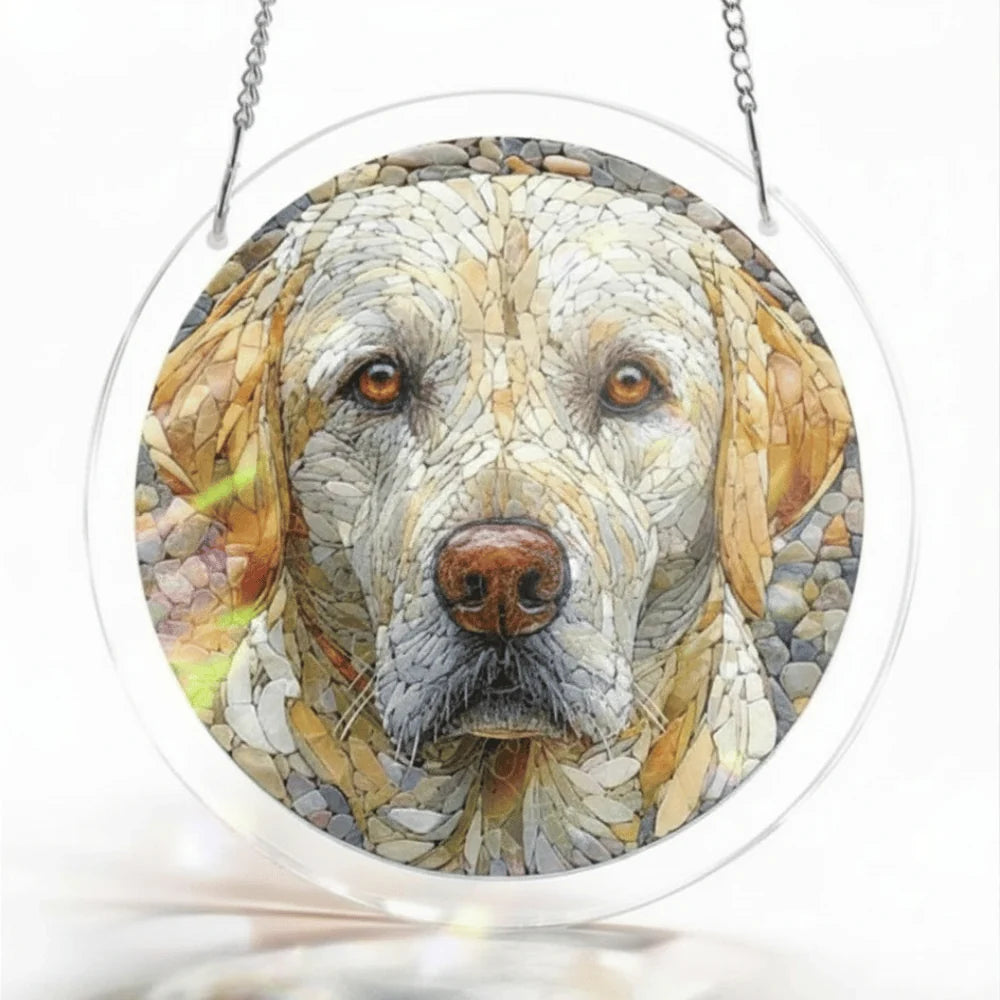 Sun Catcher Round Shatterproof Acrylic & Metal Chain
