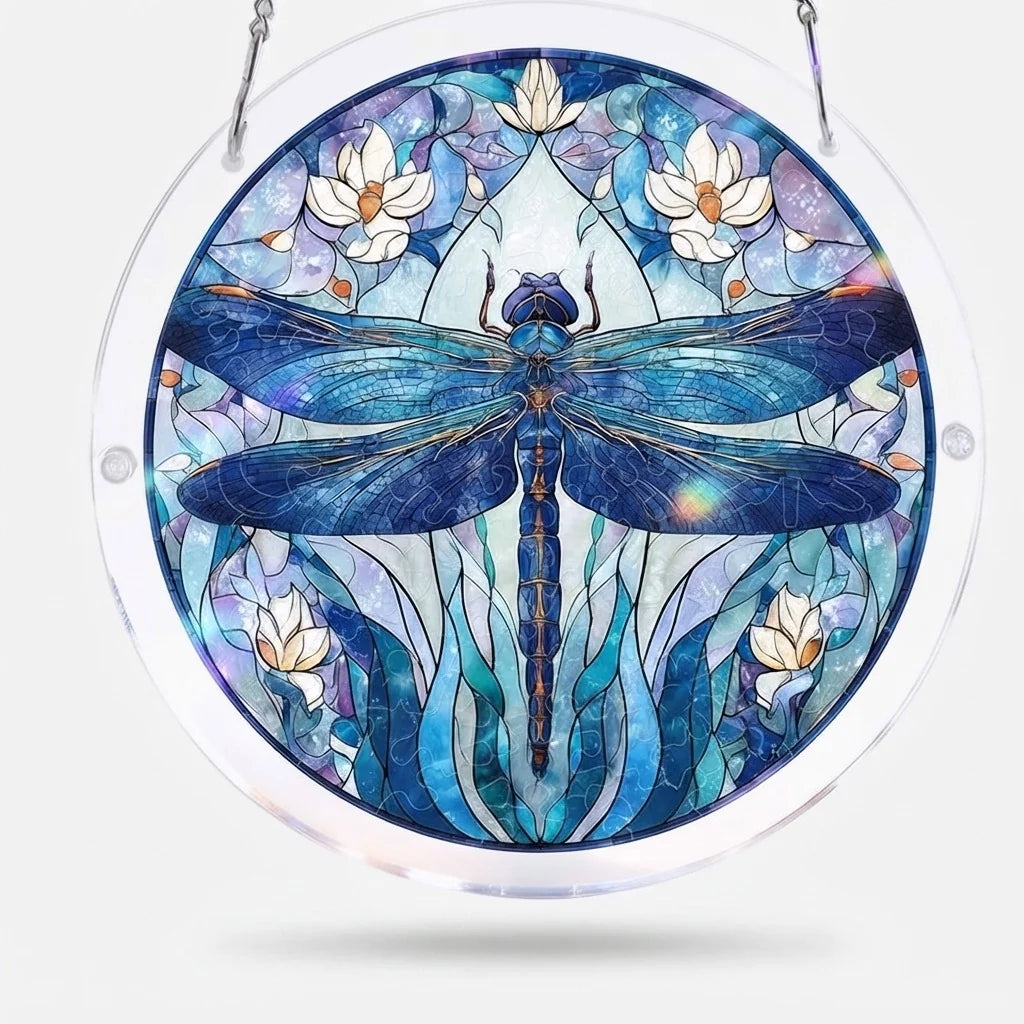 Sun Catcher Round Shatterproof Acrylic & Metal Chain
