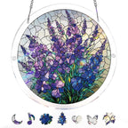 Sun Catcher Round Shatterproof Acrylic & Metal Chain