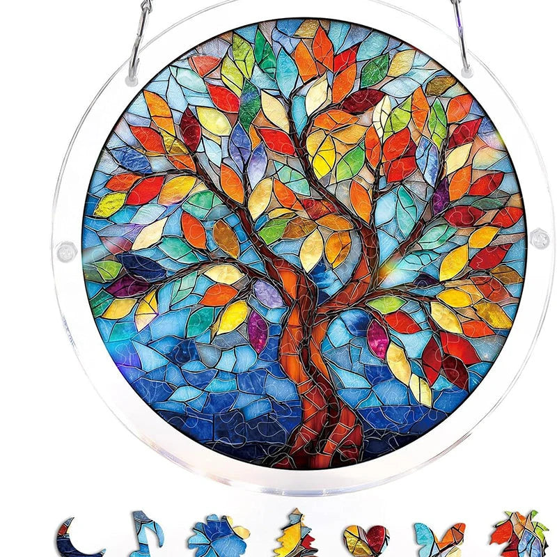 Sun Catcher Round Shatterproof Acrylic & Metal Chain