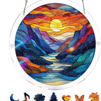 Sun Catcher Round Shatterproof Acrylic & Metal Chain