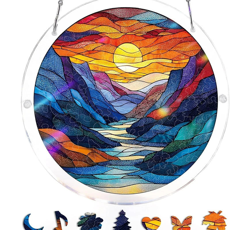 Sun Catcher Round Shatterproof Acrylic & Metal Chain