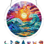 Sun Catcher Round Shatterproof Acrylic & Metal Chain