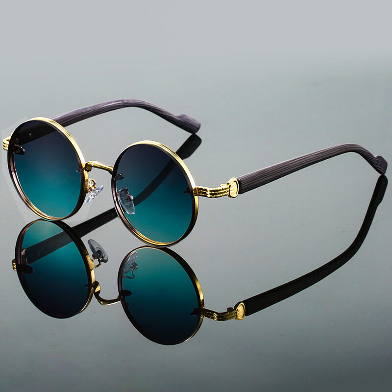 Sunglasses Retro Round Metal Frame UV400 Protection