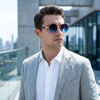 Sunglasses Retro Round Metal Frame UV400 Protection