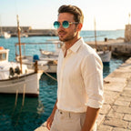 Sunglasses Retro Round Metal Frame UV400 Protection