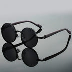Sunglasses Retro Round Metal Frame UV400 Protection