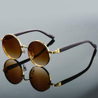Sunglasses Retro Round Metal Frame UV400 Protection
